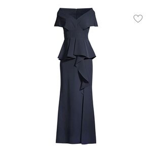 Size 16-Aidan Mattox Strapless Midnight Blue Dress